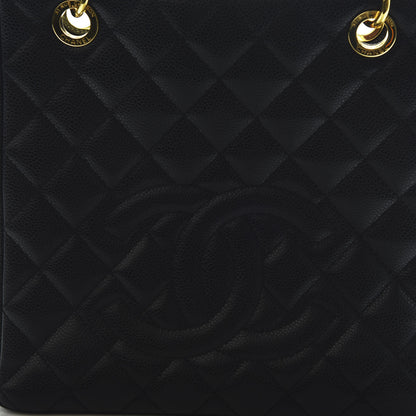 Chanel Caviar Quilted Petit Shopping Tote PST Black 10 of 10