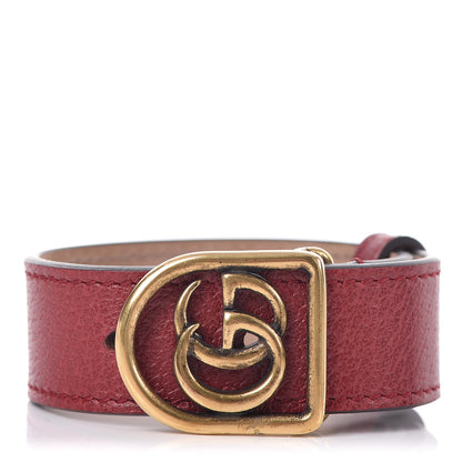 Gucci Calfskin Marmont Double G Bracelet Red 1 of 6