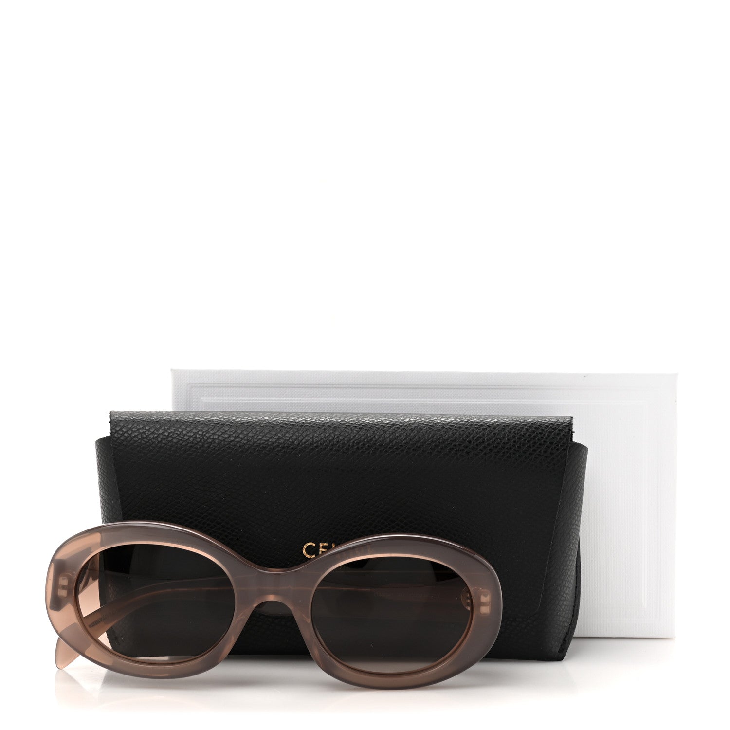 Celine Acetate Triomphe 01 Sunglasses CL 40194U Milky Hazelnut 7 of 7