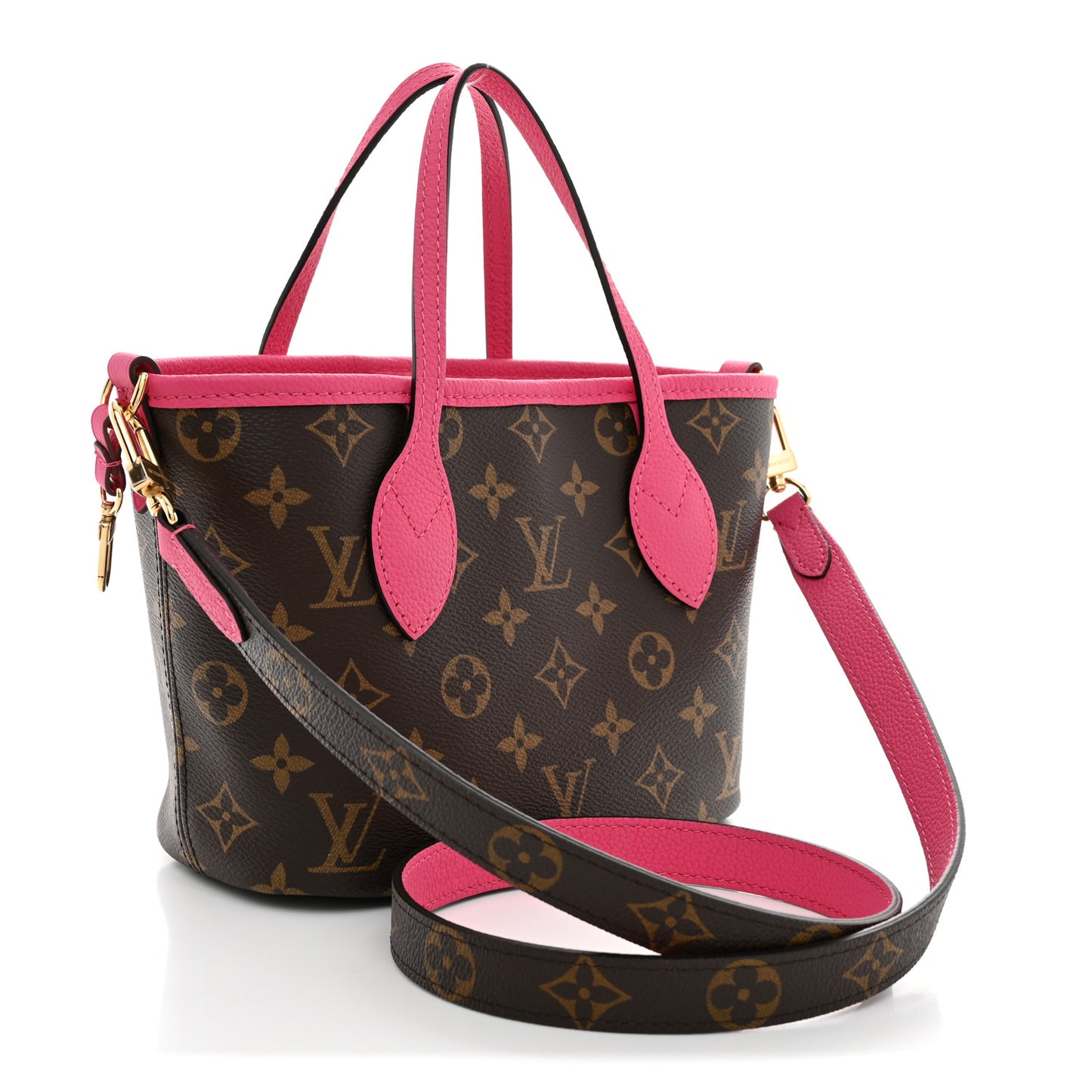Monogram Neverfull Inside Out Bandouliere BB Rose Pondichery