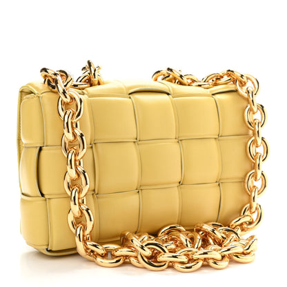 Bottega Veneta Lambskin Maxi Intreccio Padded Chain Cassette Crossbody Bag Corn 3 of 10