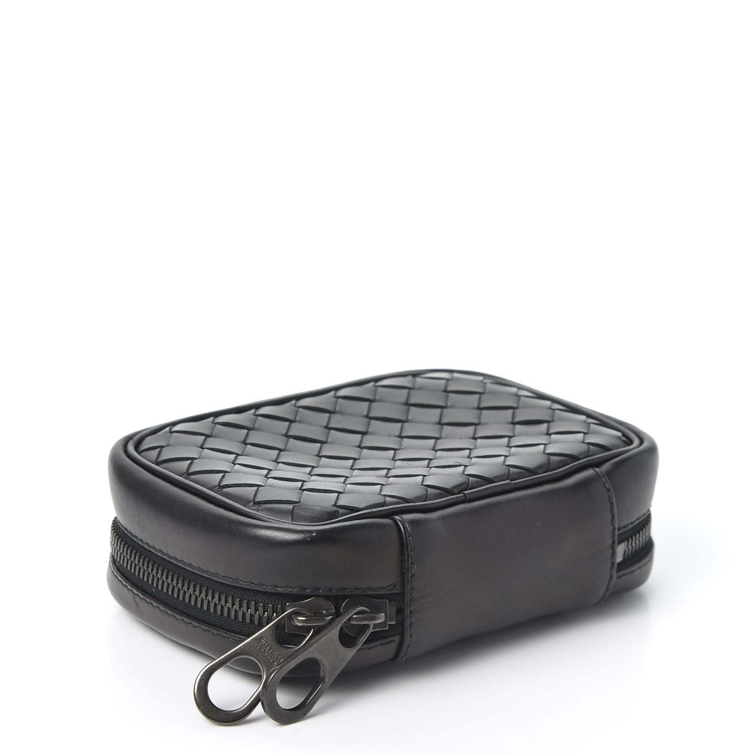 Bottega Veneta Calfskin Intrecciato Travel Case Black 3 of 8