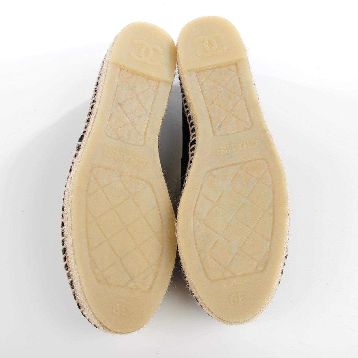 Chanel Lambskin CC Espadrilles 39 Black 6 of 9