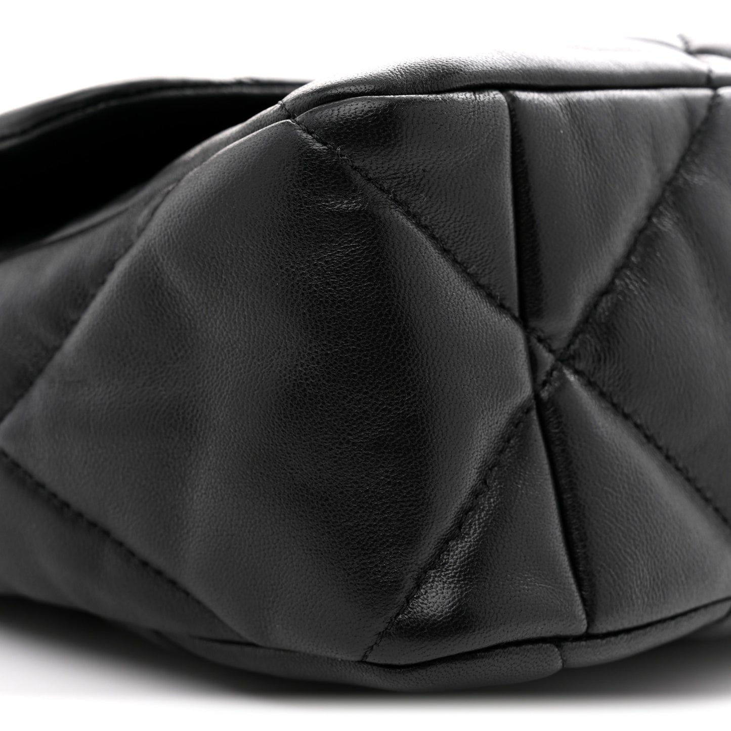 Lambskin Quilted Large Chanel 19 Flap Black