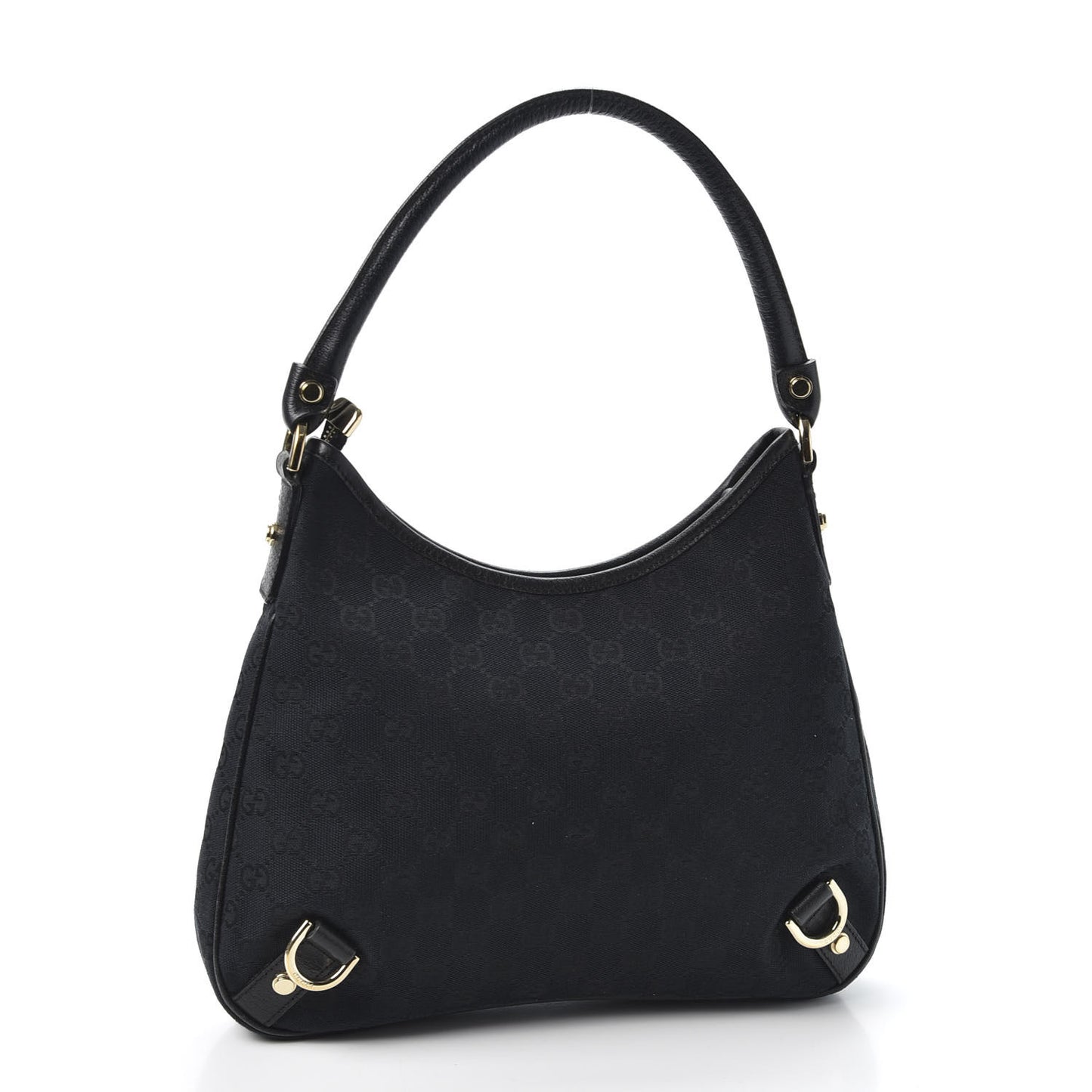 Monogram Medium Abbey D Ring Hobo Black