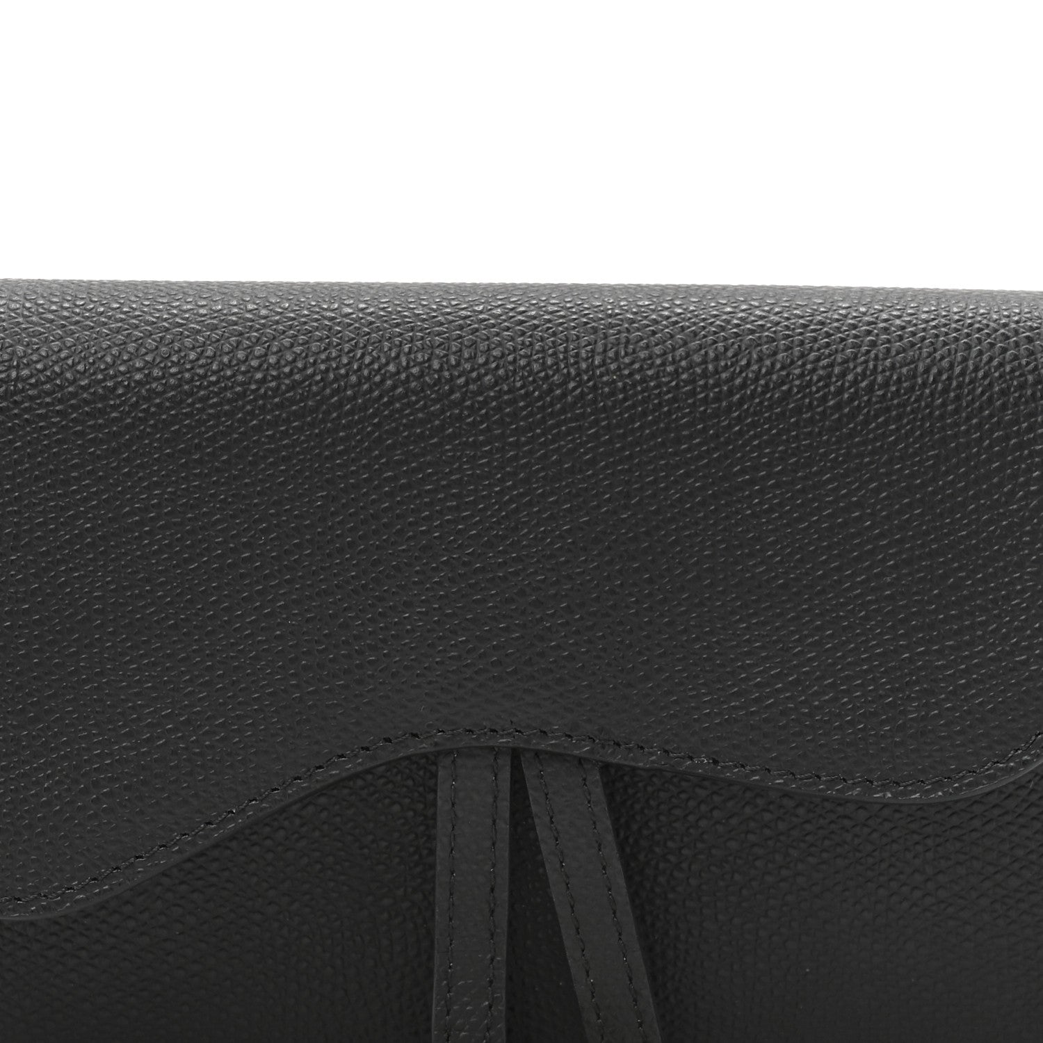 Christian Dior Grained Calfskin Saddle Belt Bag Black 9 of 13