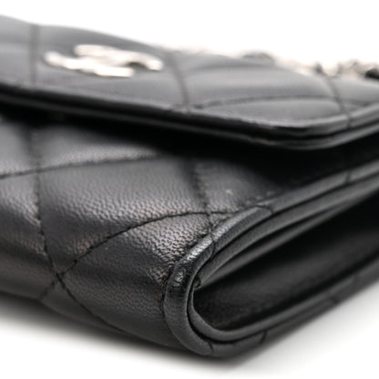 Chanel Lambskin Quilted Card Holder On Chain Black 11 of 11