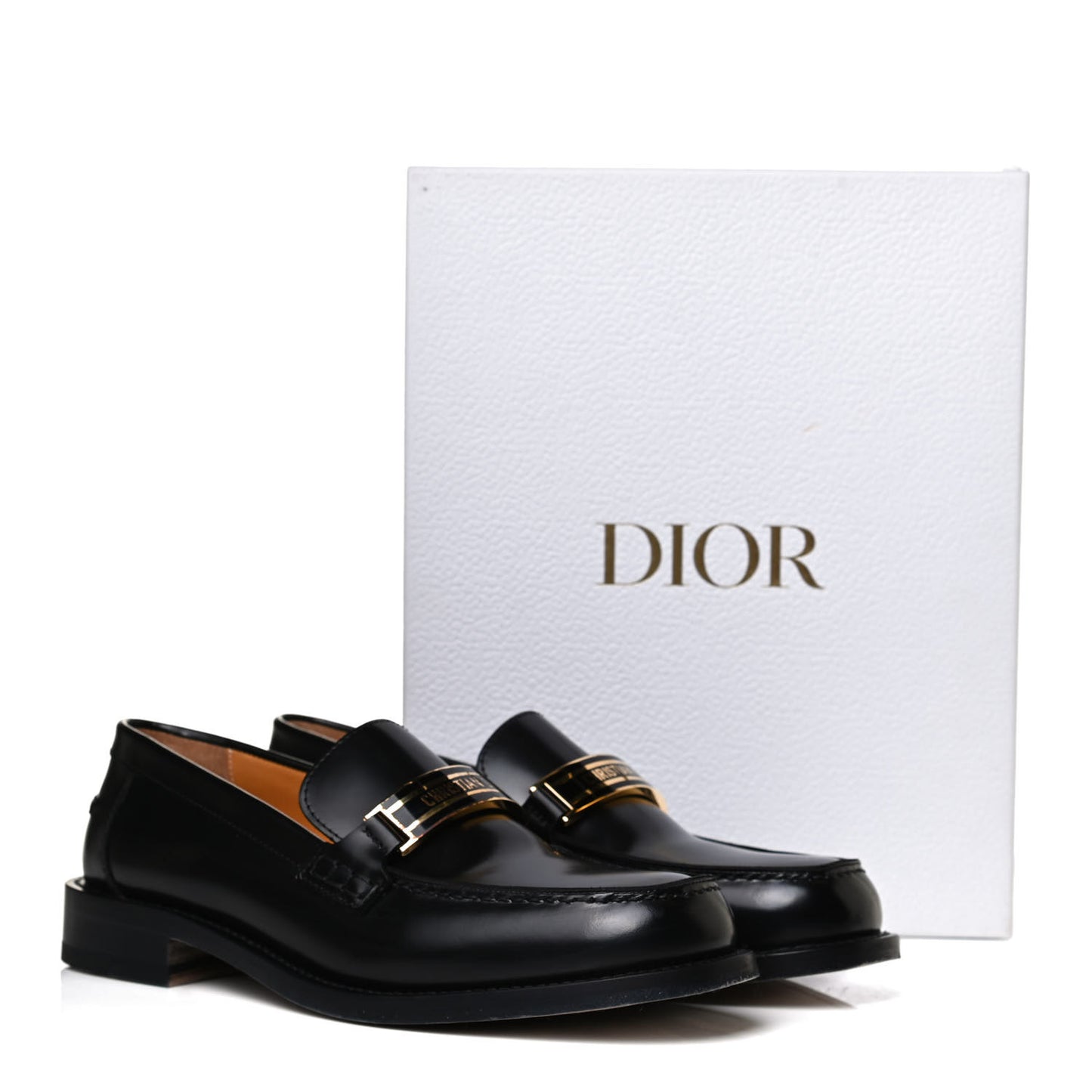Brushed Calfskin Dior Code 15mm Loafers 39.5 Black