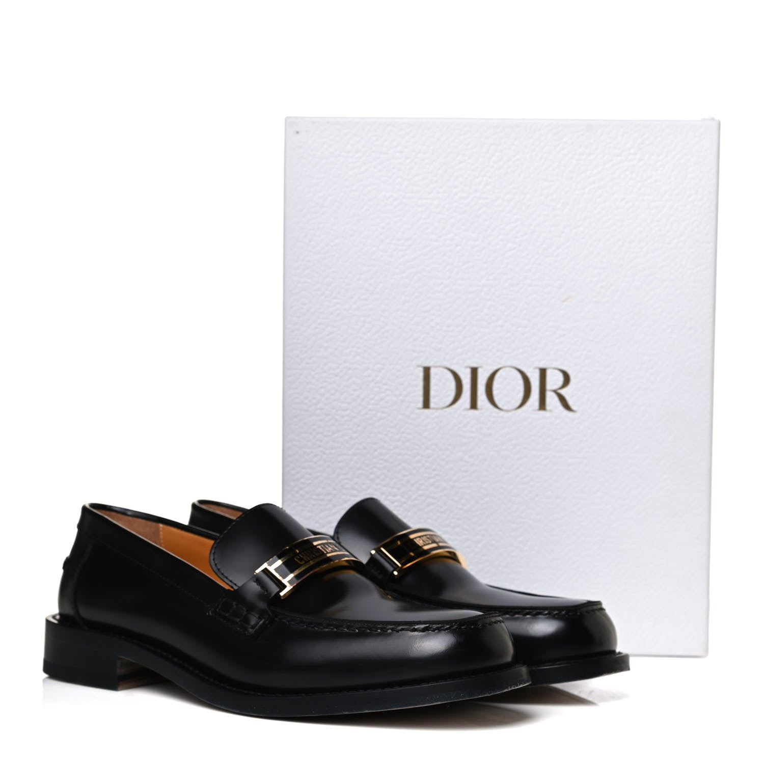 Christian Dior Brushed Calfskin Dior Code 15mm Loafers 39.5 Black 15 of 15