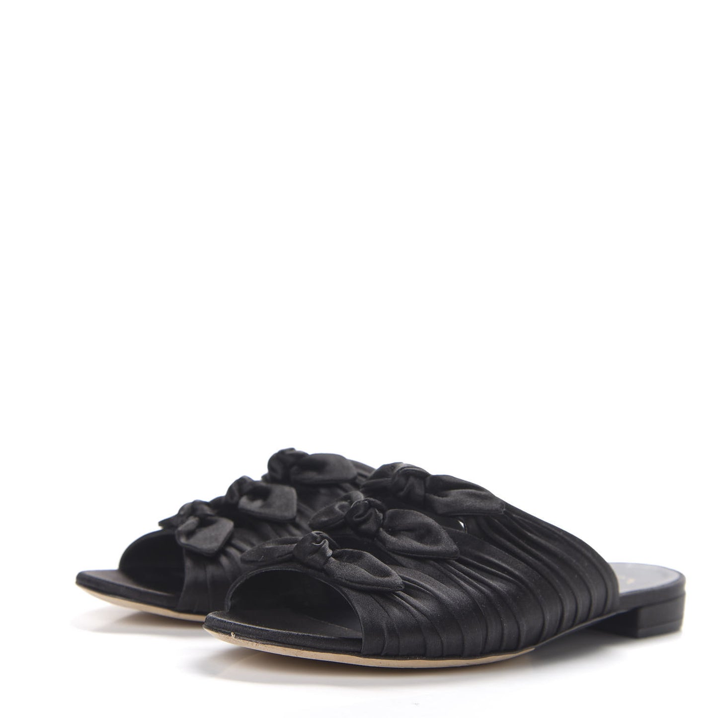 Satin Bow Mules 40.5 Black