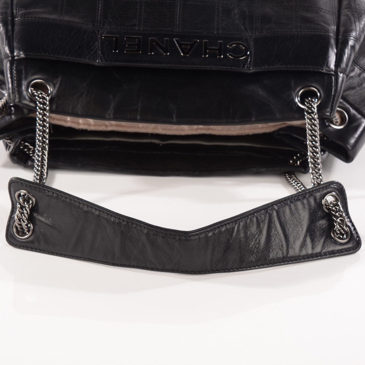 Chanel Lambskin Square Stitched Lax Accordion Shoulder Bag Black 8 of 8