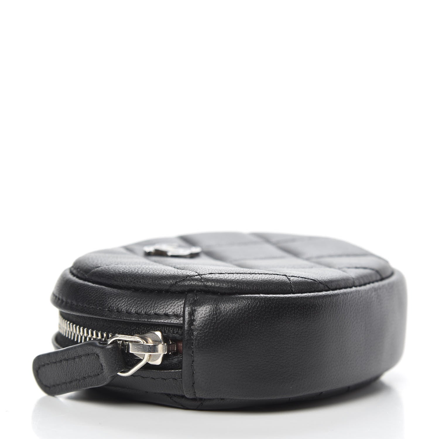 Chanel Lambskin Quilted Zip Around Classic Coin Purse Black 4 of 7