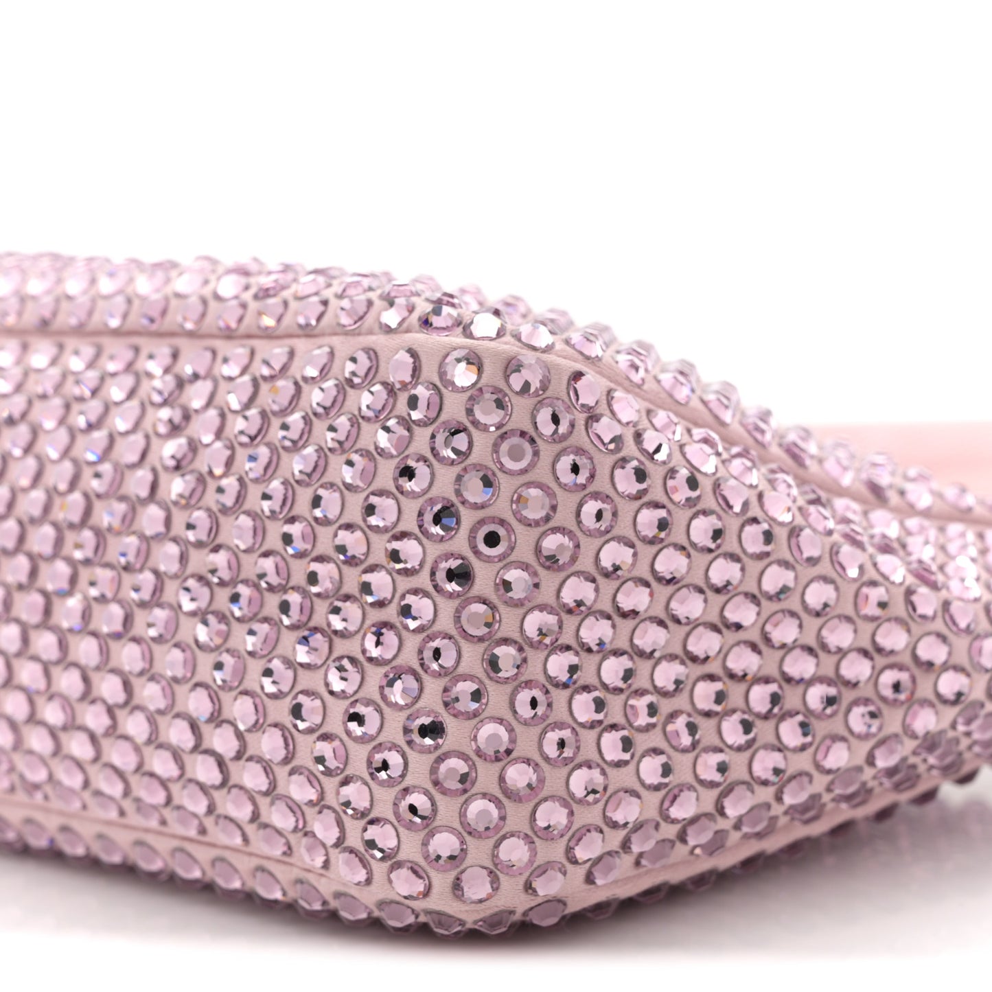 Satin Crystal Mini Re-Edition 2000 Bag Alabastro