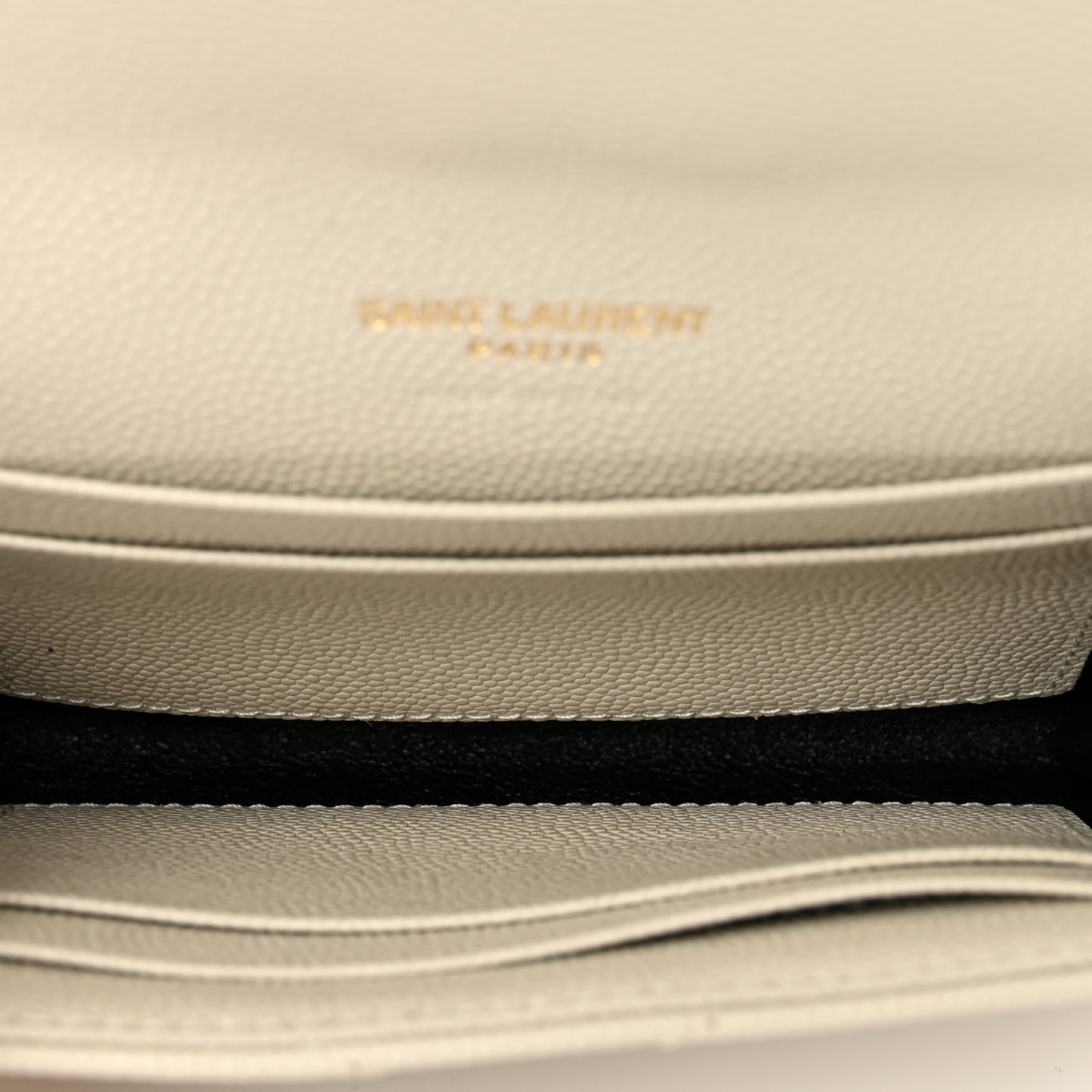 Grain De Poudre Matelasse Chevron Small Monogram Envelope Wallet Crema Soft
