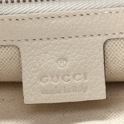 Gucci Grained Calfskin Logo Half Moon Hobo White 6 of 9