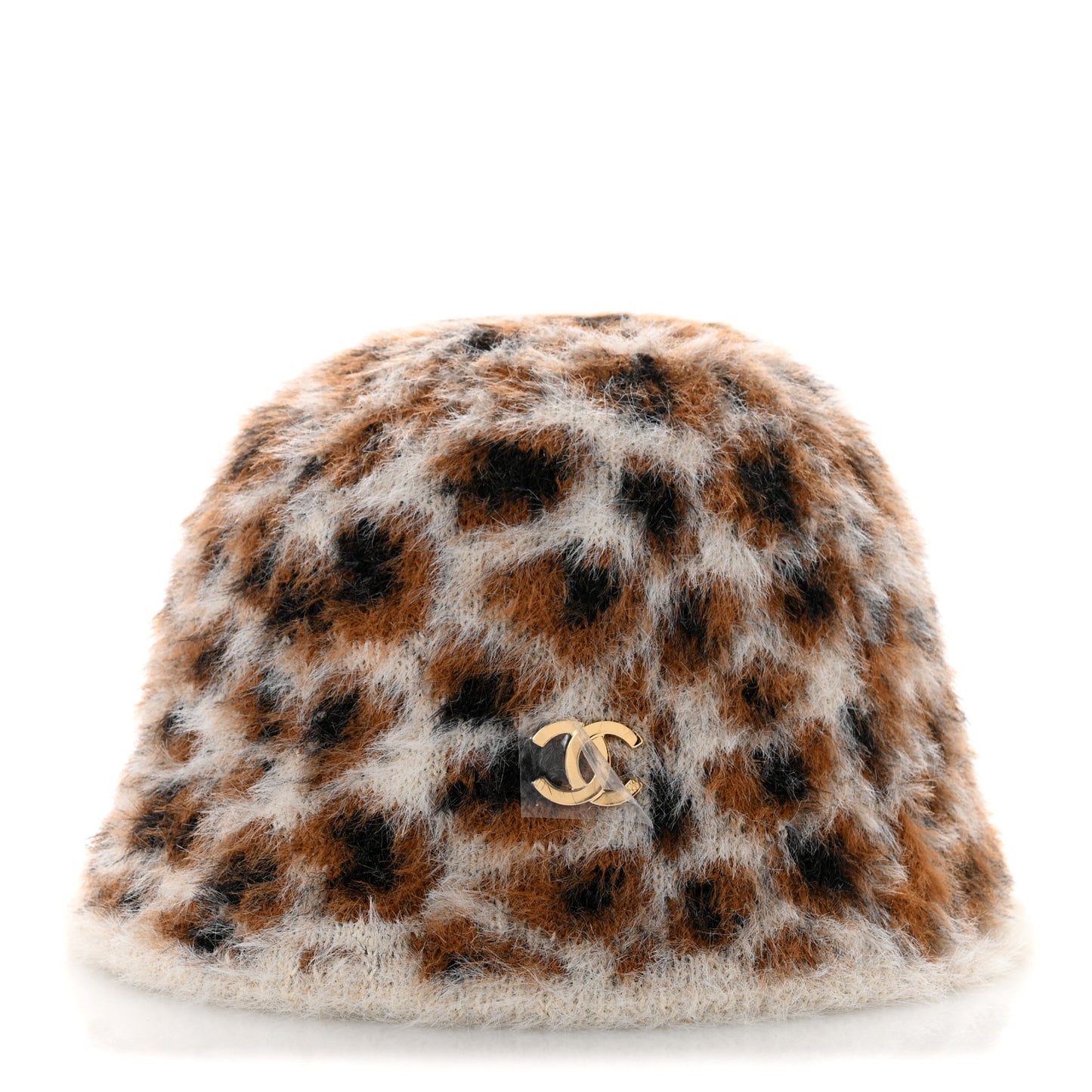 Polyamide Logo Cloche Hat L Ecru Brown Black Golden