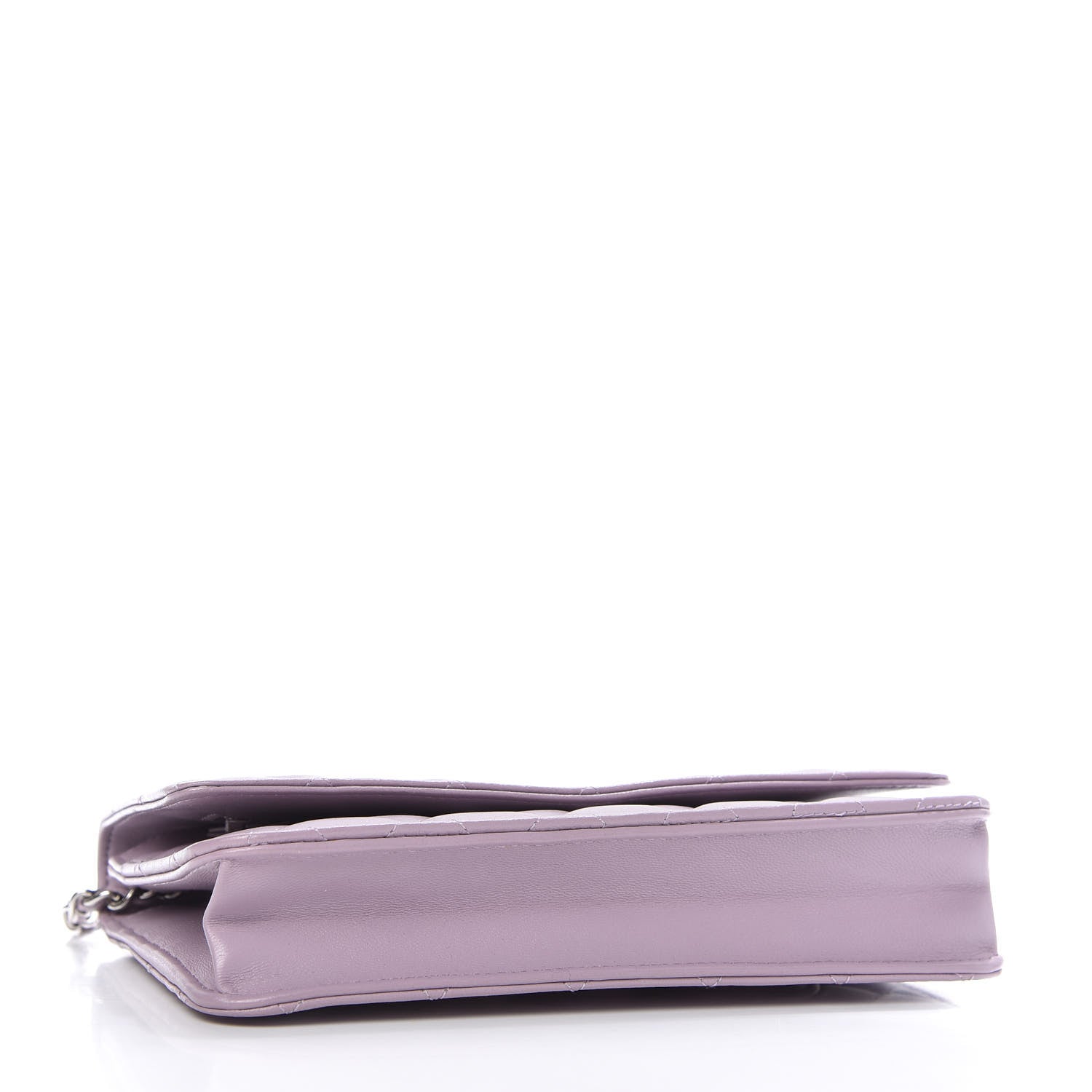 Chanel Lambskin Quilted Wallet On Chain WOC Light Purple 4 of 12