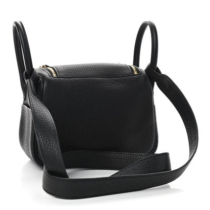 Hermes Taurillon Clemence Mini Lindy 20 Black 3 of 9