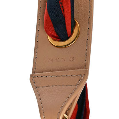 Chloe Calfskin Silk Little Horses Scarf Strap Earthy Red 4 of 10