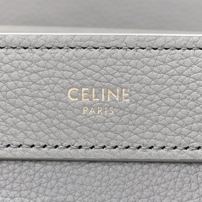 Celine Drummed Calfskin Nano Luggage Kohl 6 of 13