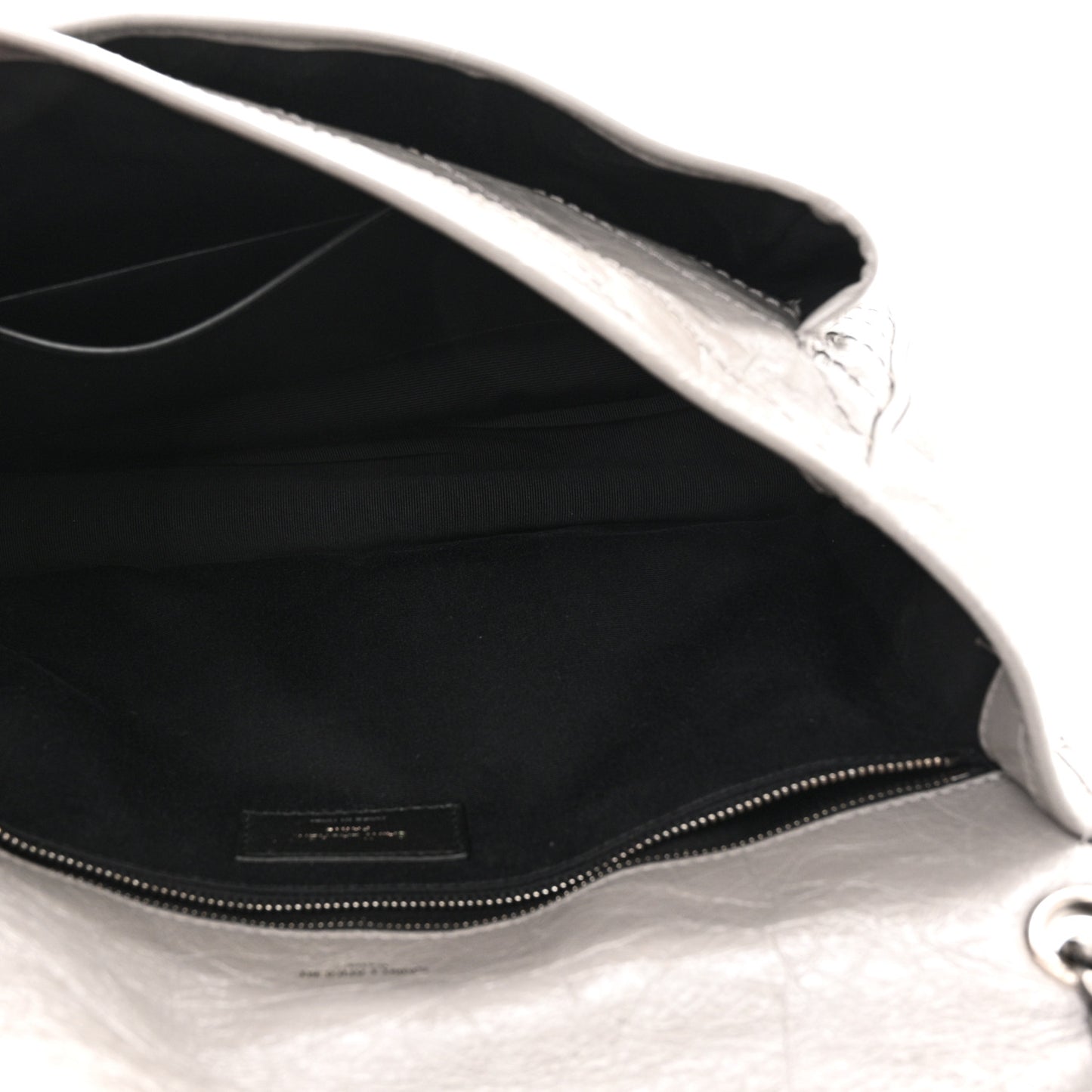 Crinkled Calfskin Matelasse Monogram Large Niki Chain Satchel Fog