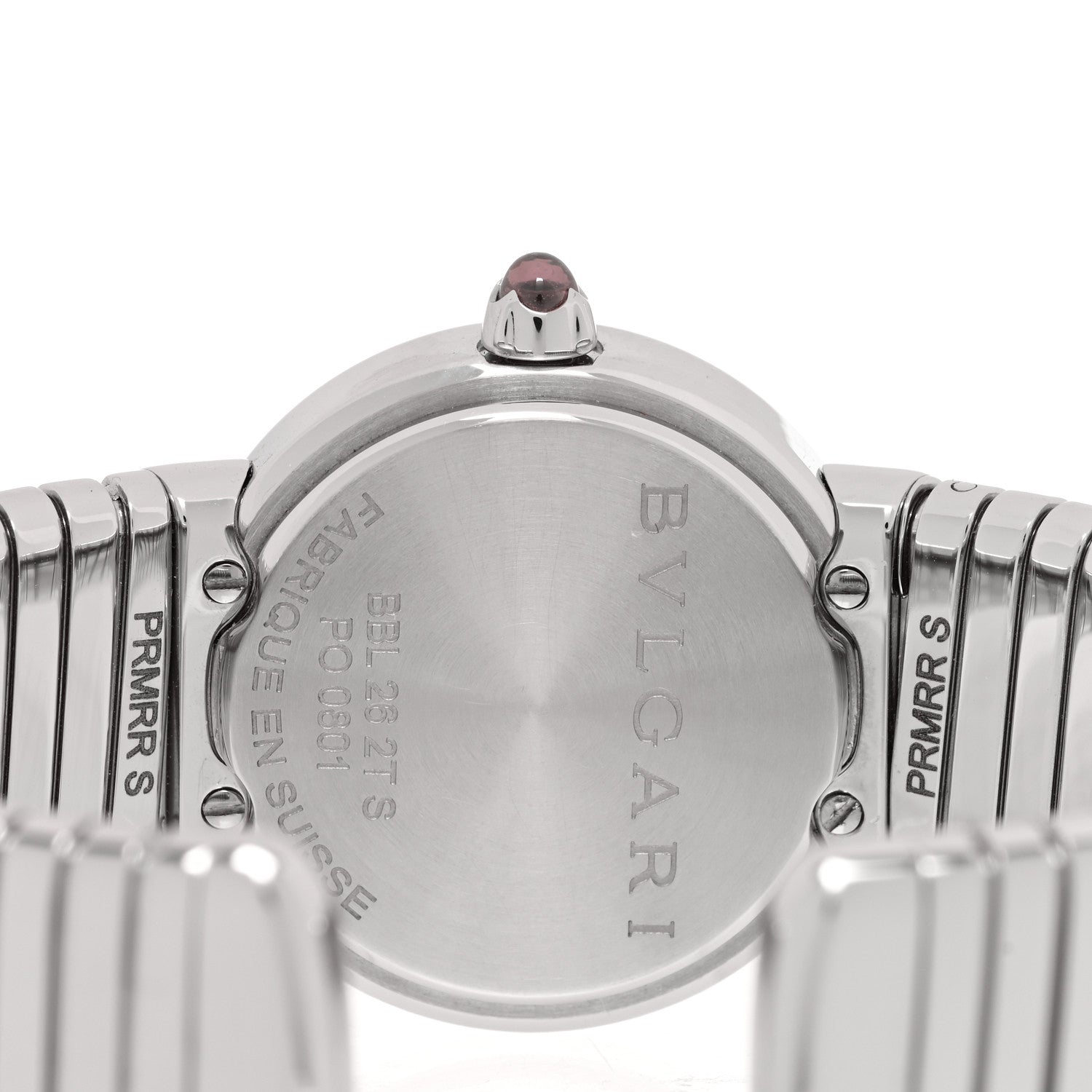 Bulgari Stainless Steel Diamond 26mm Tubogas Quartz Watch Black 4 of 5