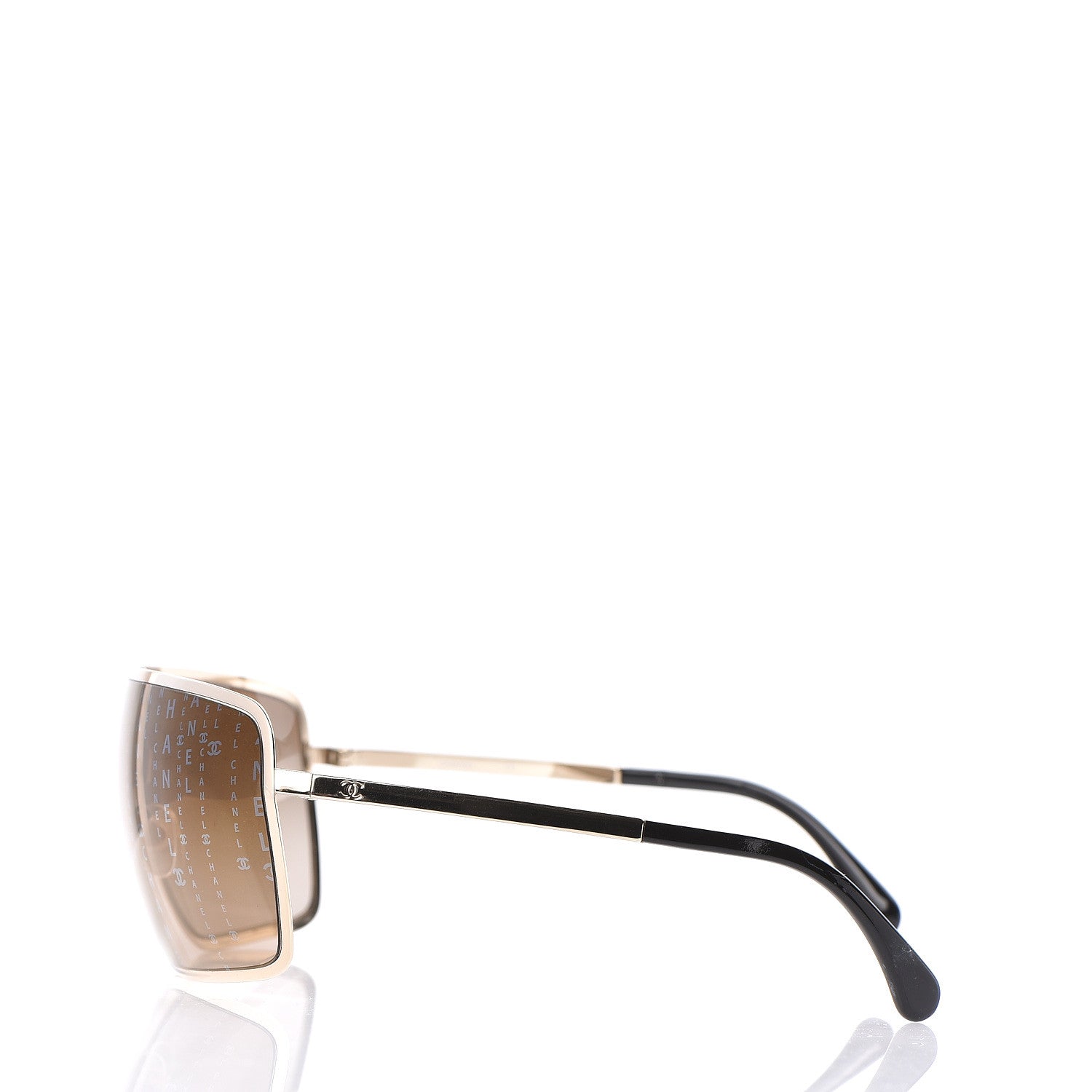 Chanel Shield Runway Sunglasses 71213 Gold 3 of 6