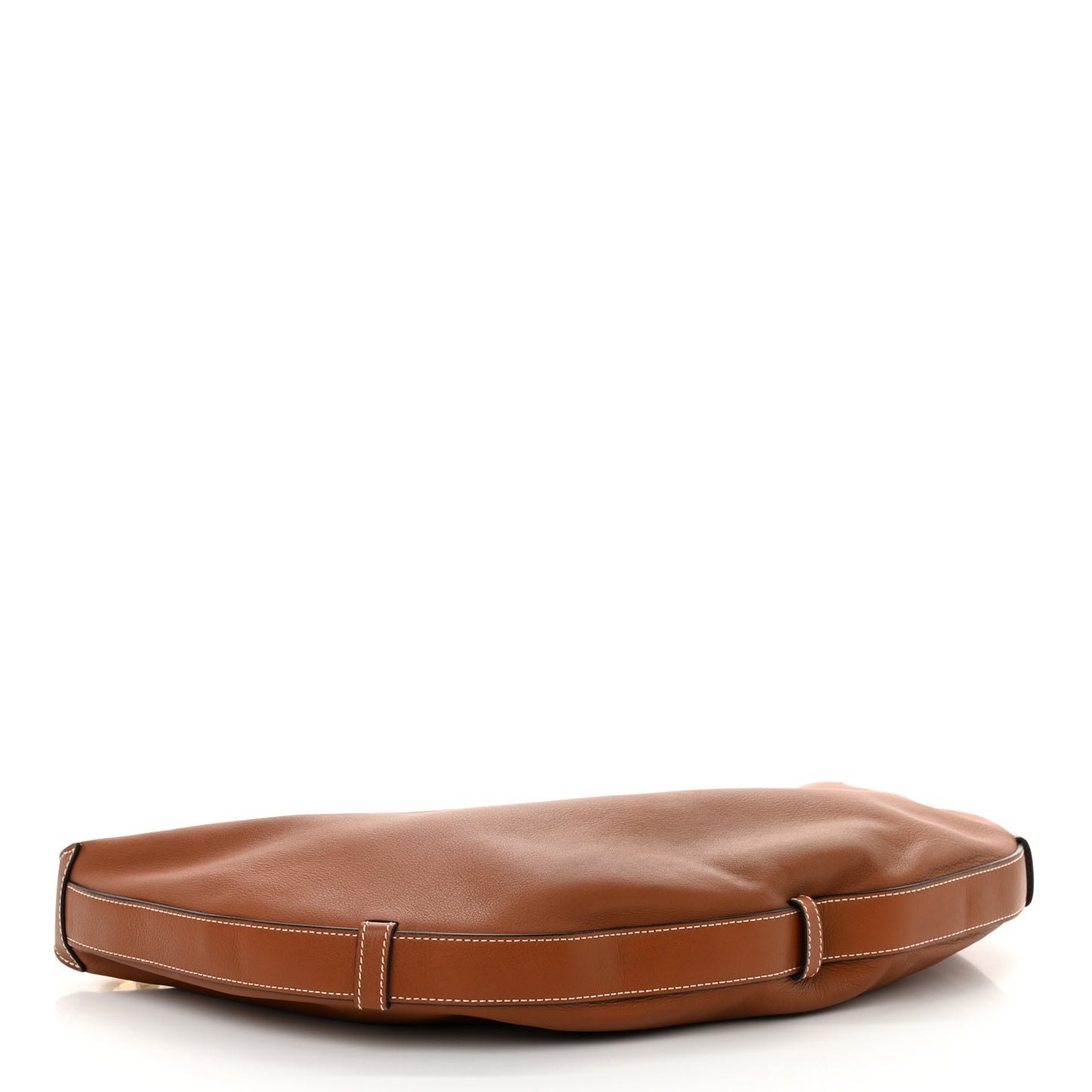Supple Calfskin Medium Strap Leandre Shoulder Bag Brown