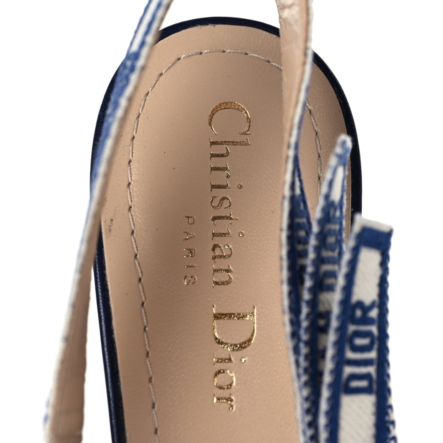 Cotton Lambskin Mesh Cannage Dior & Moi Slingback 70mm Pumps 39 Navy