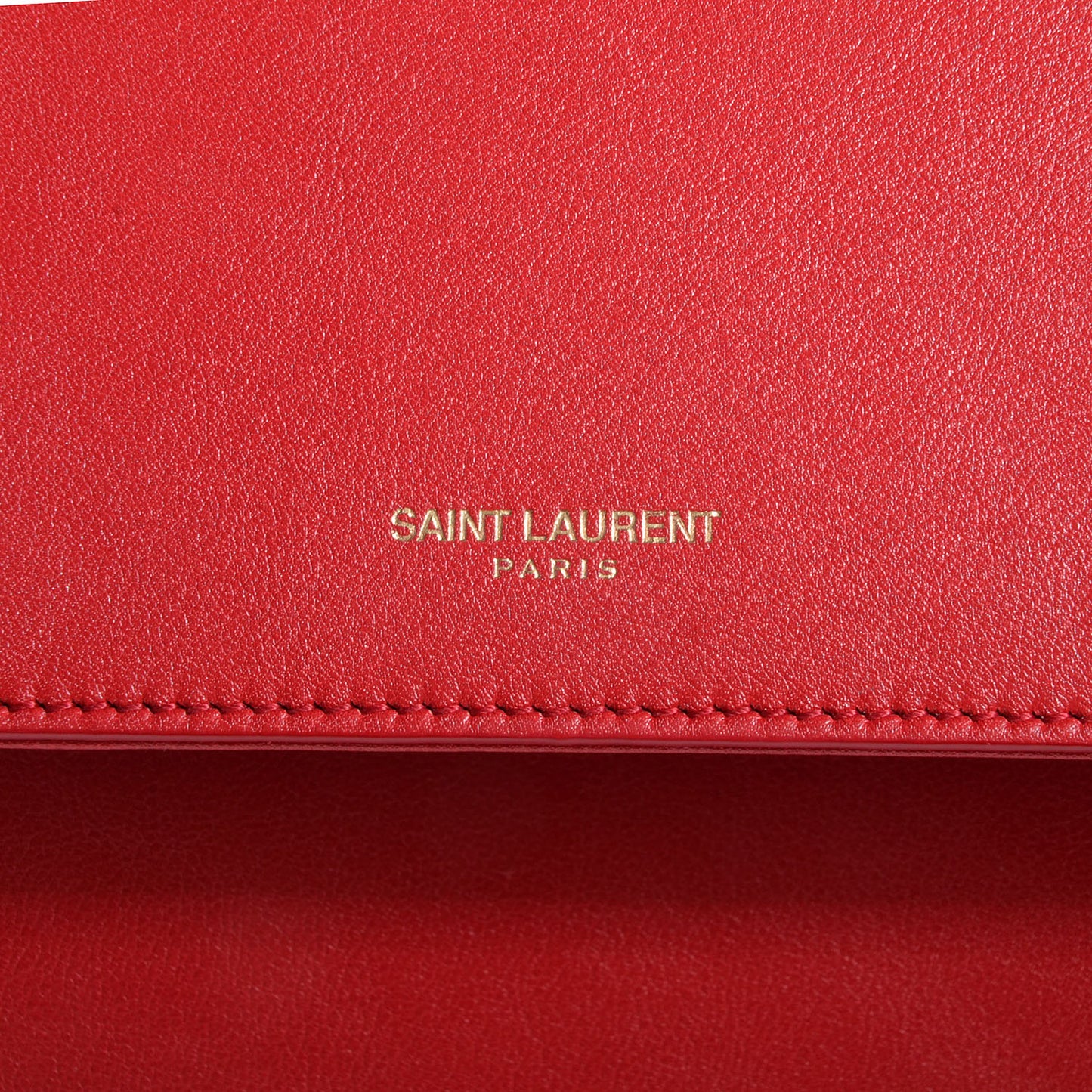 Leather Medium Moujik Top Handle Bag Lipstick Red
