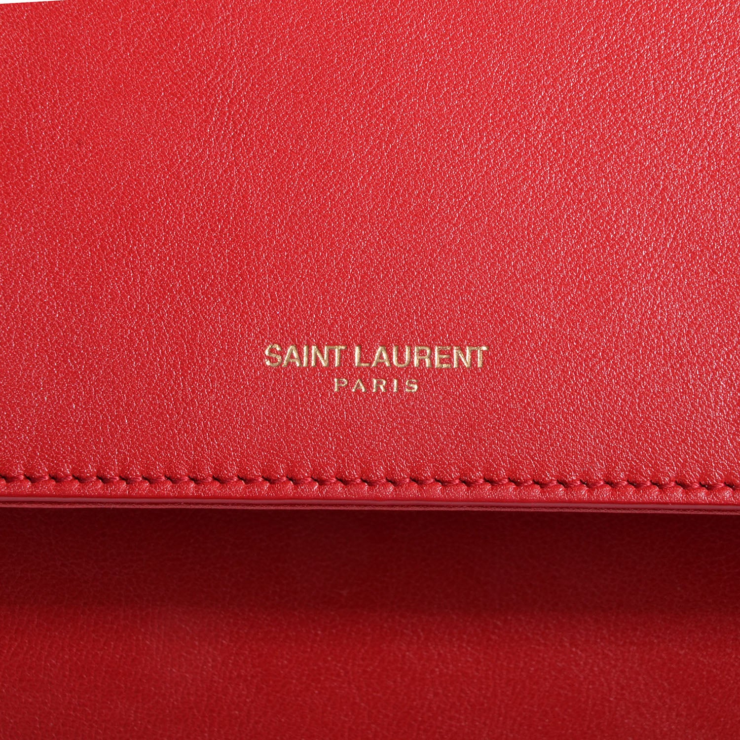 Saint Laurent Leather Medium Moujik Top Handle Bag Lipstick Red 8 of 8