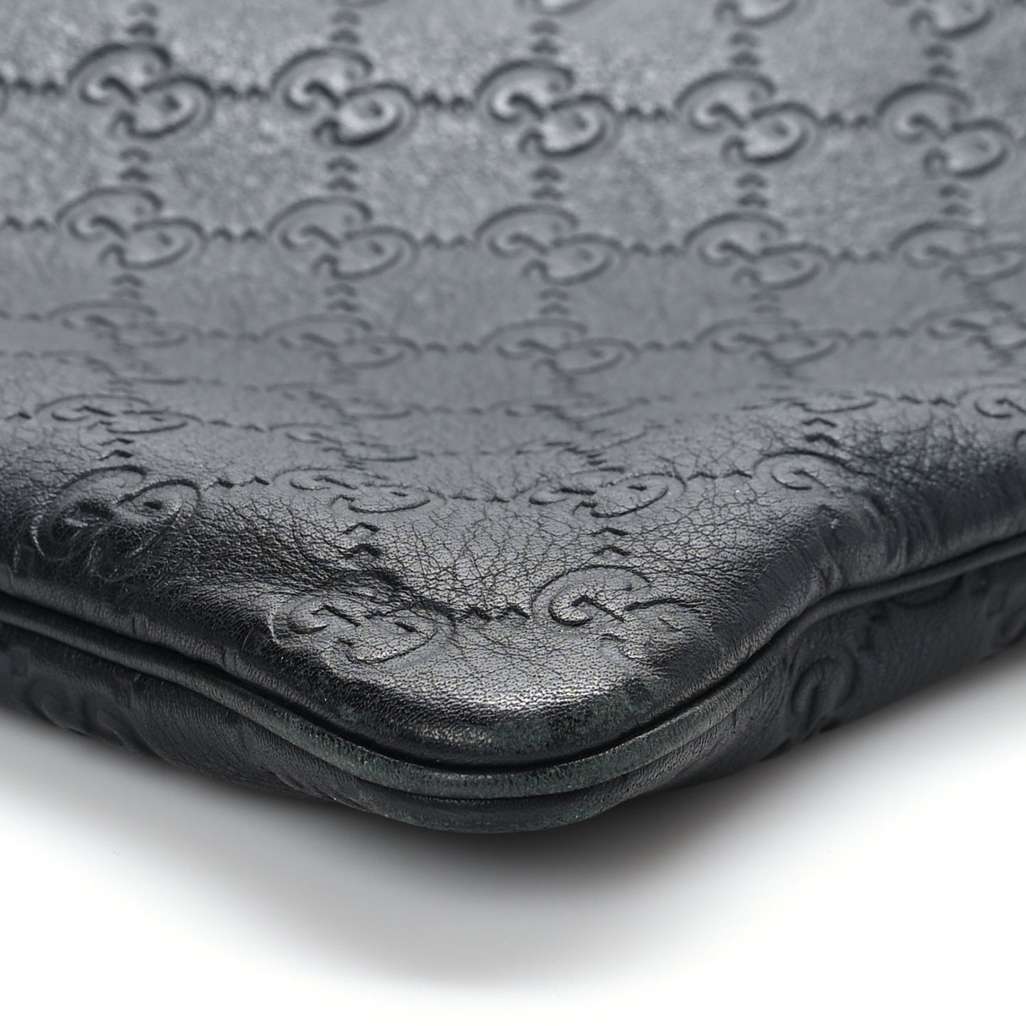Guccissima Medium Flat Messenger Bag Black
