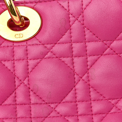 Christian Dior Lambskin Cannage Medium Lady Dior Pink 25 of 30