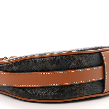 Celine Canvas Calfskin Mini Ava Triomphe Shoulder Bag Tan 9 of 11