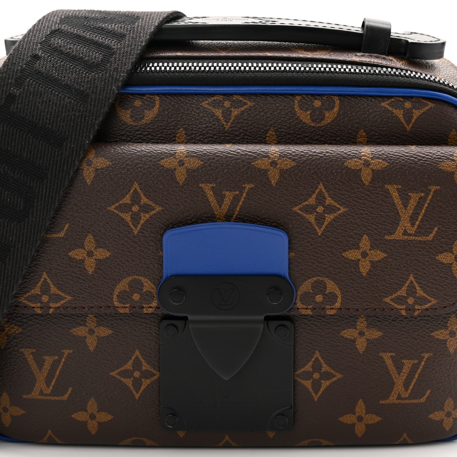 Louis Vuitton Monogram Macassar S Lock Messenger Blue 7 of 11