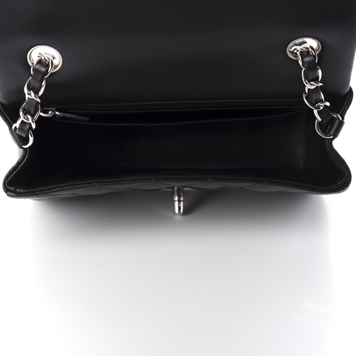 Chanel Lambskin Quilted Mini Rectangular Flap Black 5 of 11