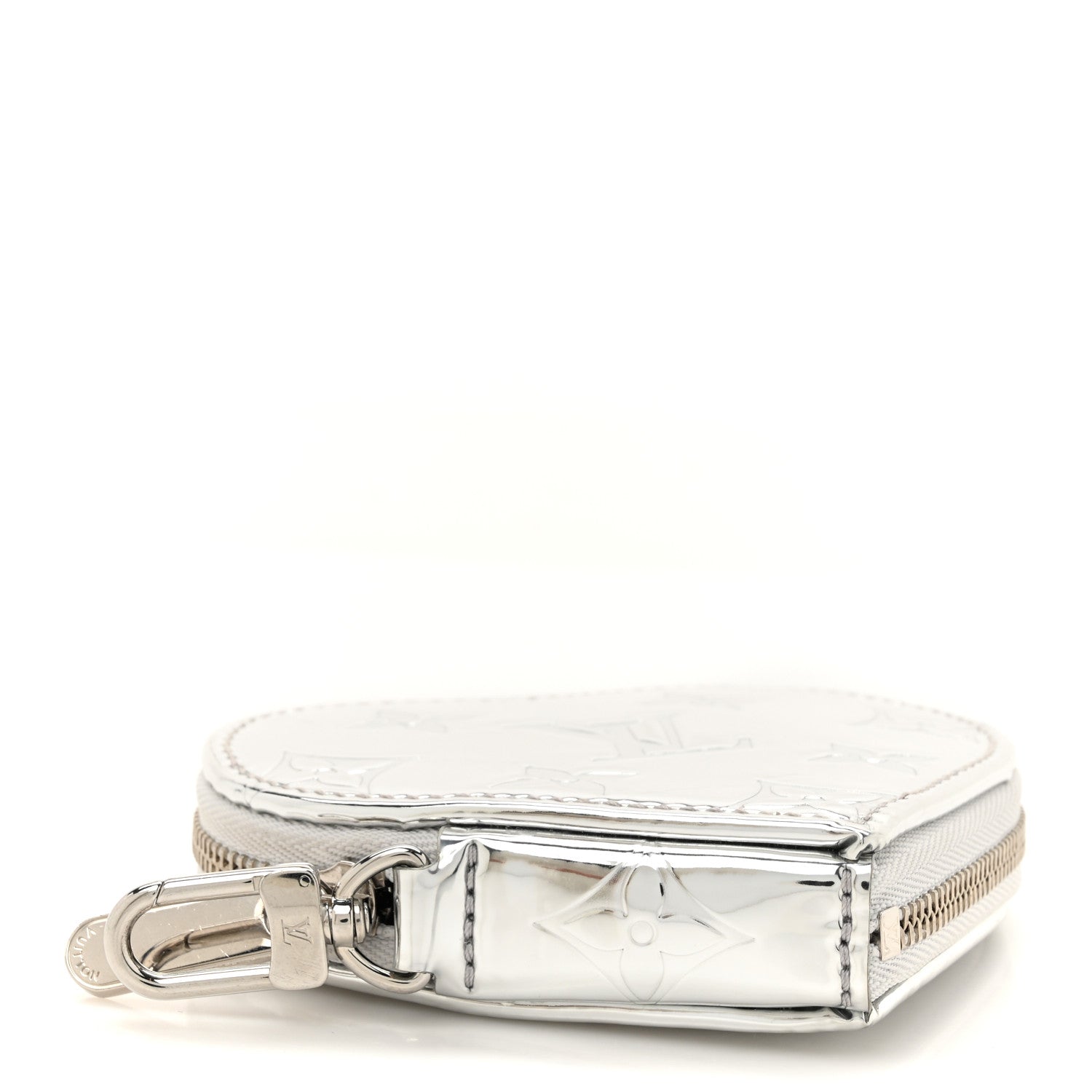 Louis Vuitton Monogram Mirror Heart Coin Purse Silver 4 of 7