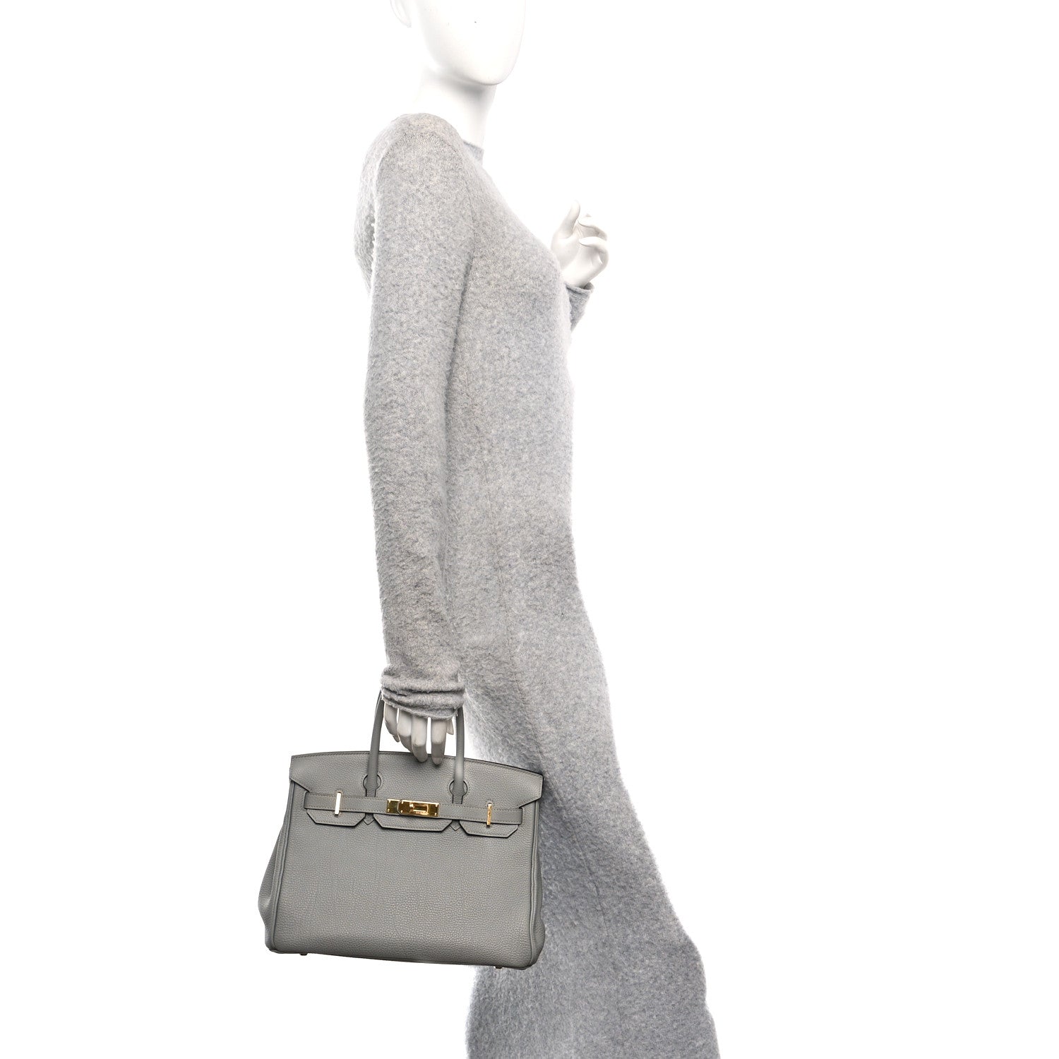 Hermes Togo BIRKIN 30 Gris Mouette 2 of 14