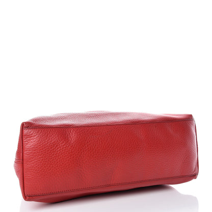 Gucci Pebbled Calfskin Medium Soho Chain Shoulder Bag Tabasco Red 4 of 13