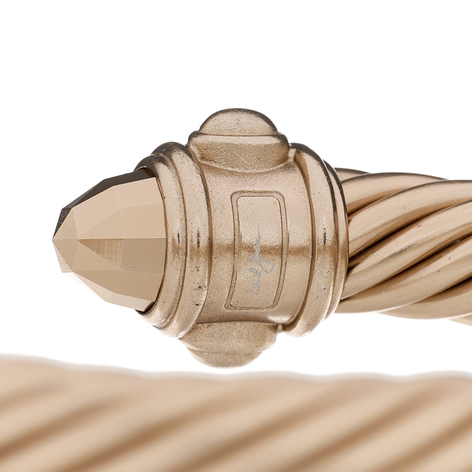 David Yurman Aluminum 10mm Renaissance Bracelet Pale Gold 3 of 4