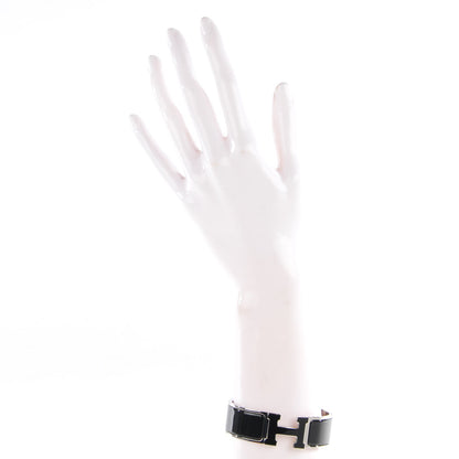 Hermes Enamel Wide Clic Clac H Bracelet GM Black 2 of 6