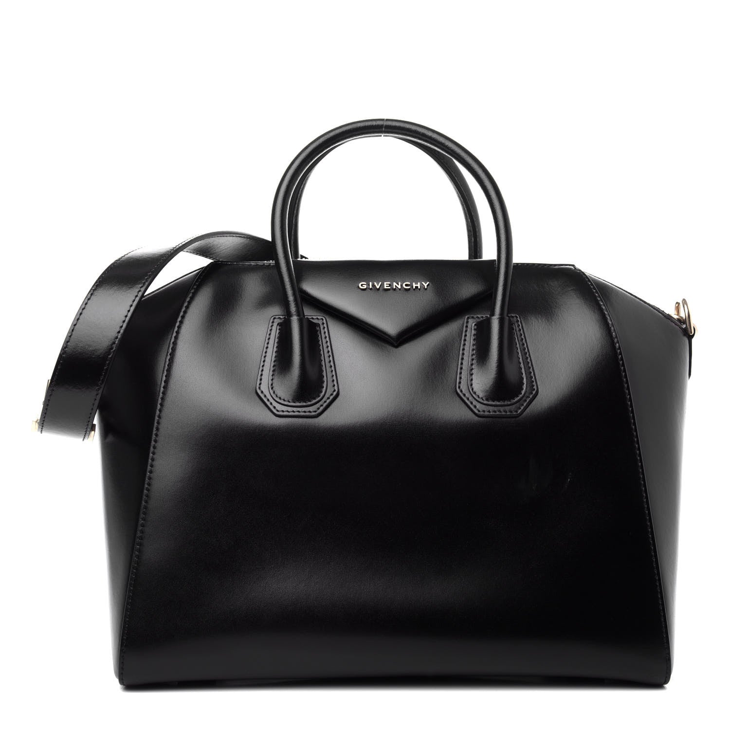 Givenchy Shiny Lord Calfskin Medium Antigona Black 1 of 11