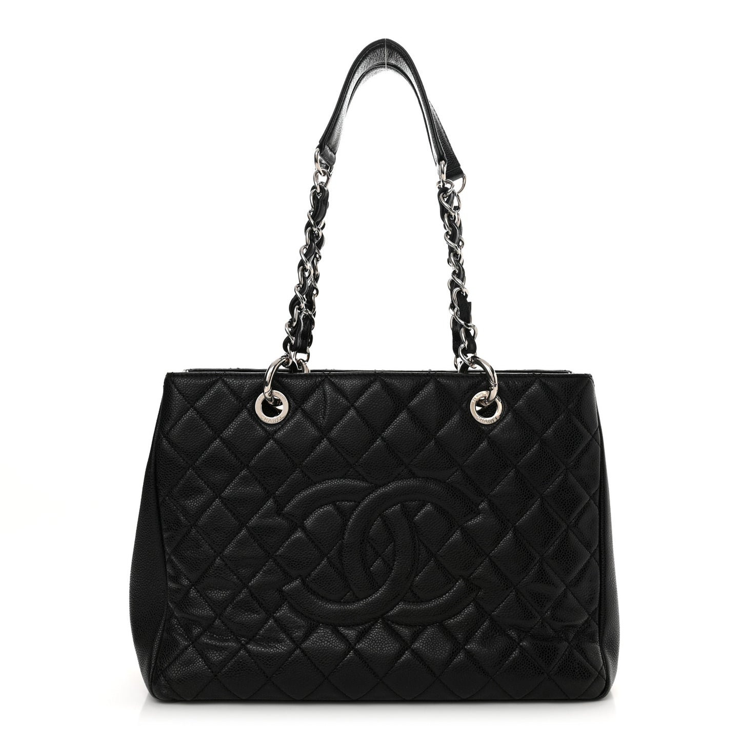 Caviar Quilted Grand Shopping Tote GST Black