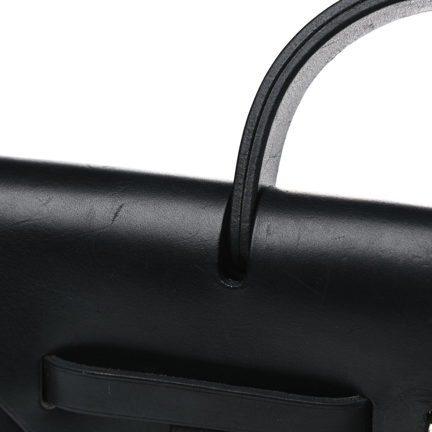 Toile Vache Calfskin Herbag 30 PM Backpack Black
