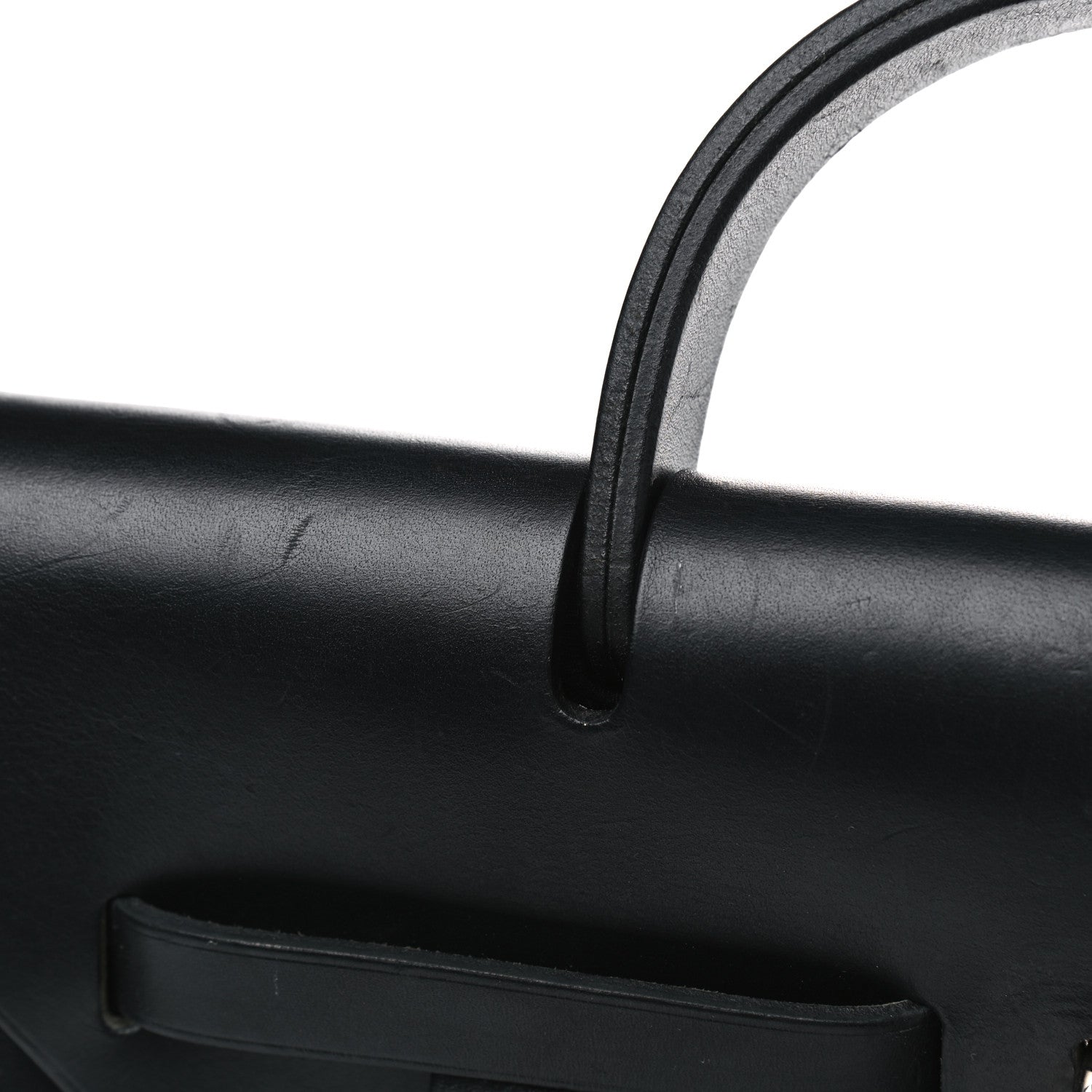 Hermes Toile Vache Calfskin Herbag 30 PM Backpack Black 11 of 13