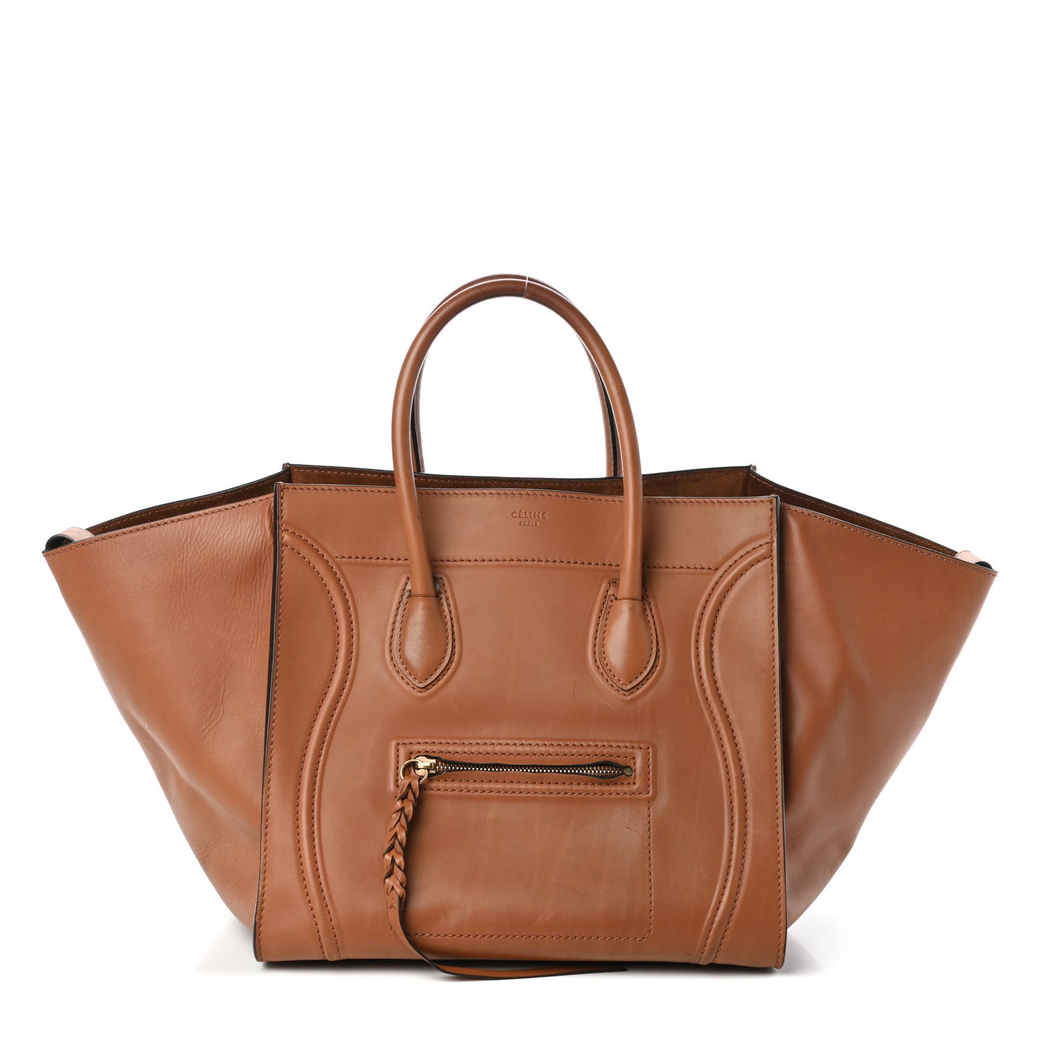 Celine Natural Calfskin Medium Phantom Luggage Tan 1 of 9