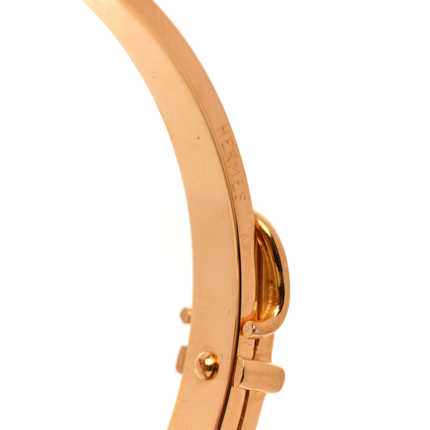Lizard Narrow Belt Buckle Bangle Bracelet Sesame