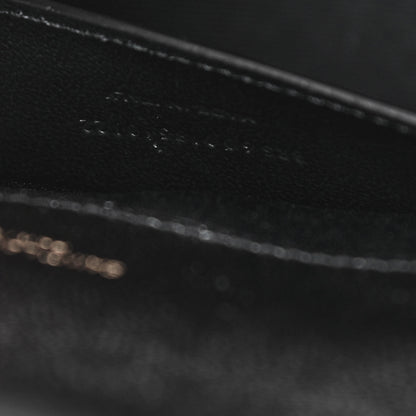 Saint Laurent Grain De Poudre Textured Mixed Matelasse Triquilt Medium Monogram Satchel Black 7 of 10