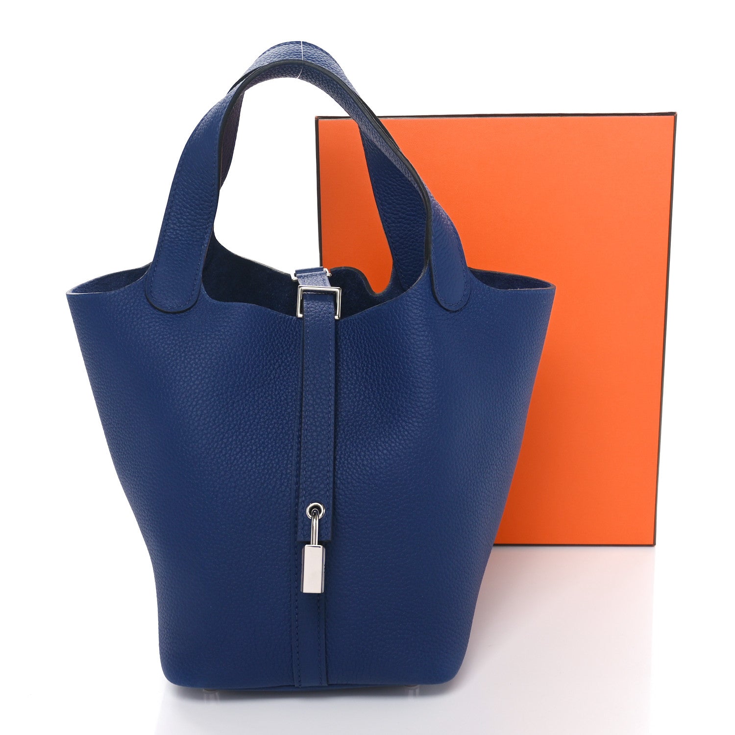 Hermes Taurillon Clemence Picotin Lock 18 PM Bleu Saphir 11 of 11
