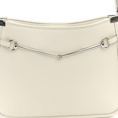 Gucci Calfskin Horsebit Slim Shoulder Bag White 8 of 10